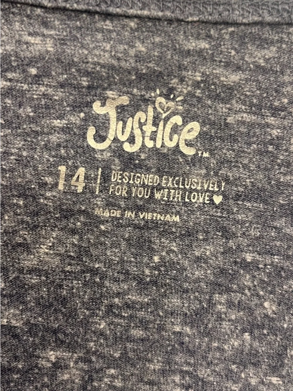 Justice Girls Charcoal Lace-Up Ruffle-Hem Long Sleeve Top